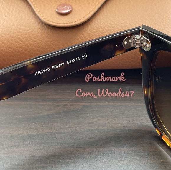 RayBan Wayfarer Tortoise Brown RB2140 Unisex 50 / 54 New - Picture 9 of 16